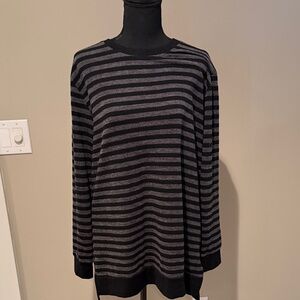 Black and Gray Striped Sweater
